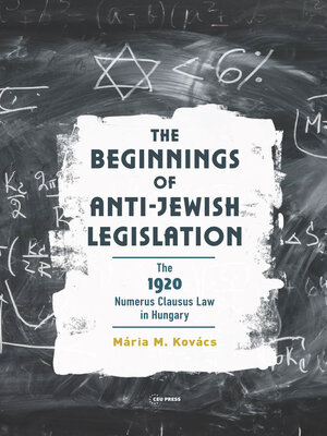 cover image of The Beginnings of Anti-Jewish Legislation